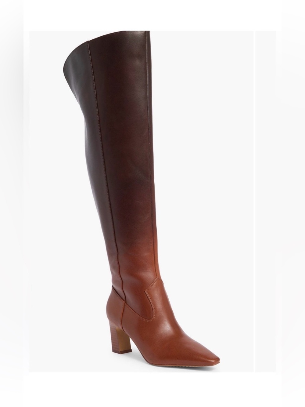 Vince Camuto Shalie 4 Ombré Brown Wide Leather Over The Knee Boots Sz 10 NWT